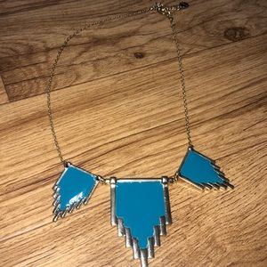 Vivace Teal and Gold Statement Necklace